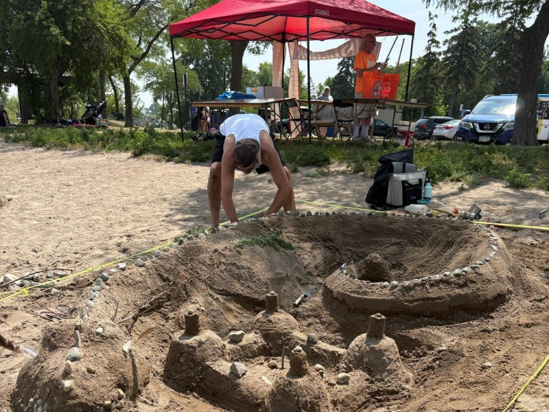 Community volunteers restoring outdoor area